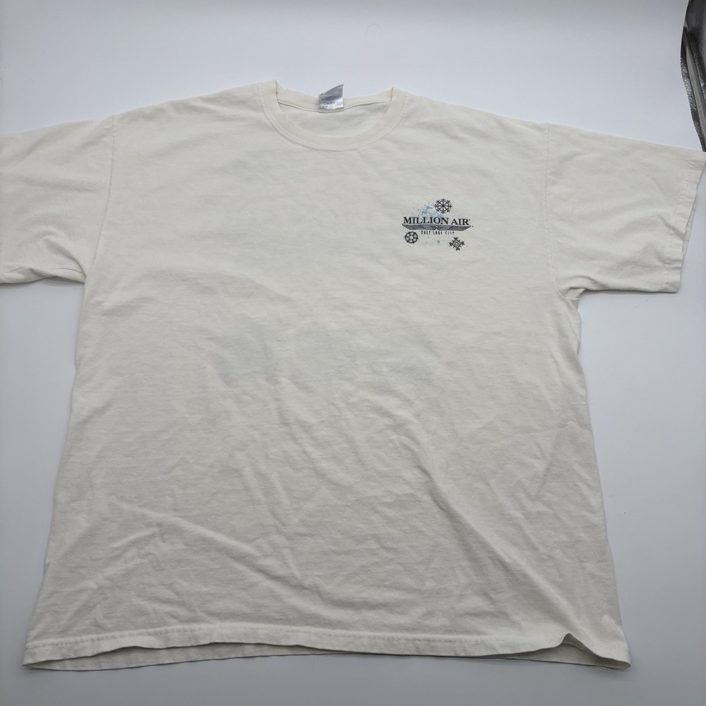 2010 Million Air Salt Lake City Aviation Graphic Gildan T-Shirt Mens XL